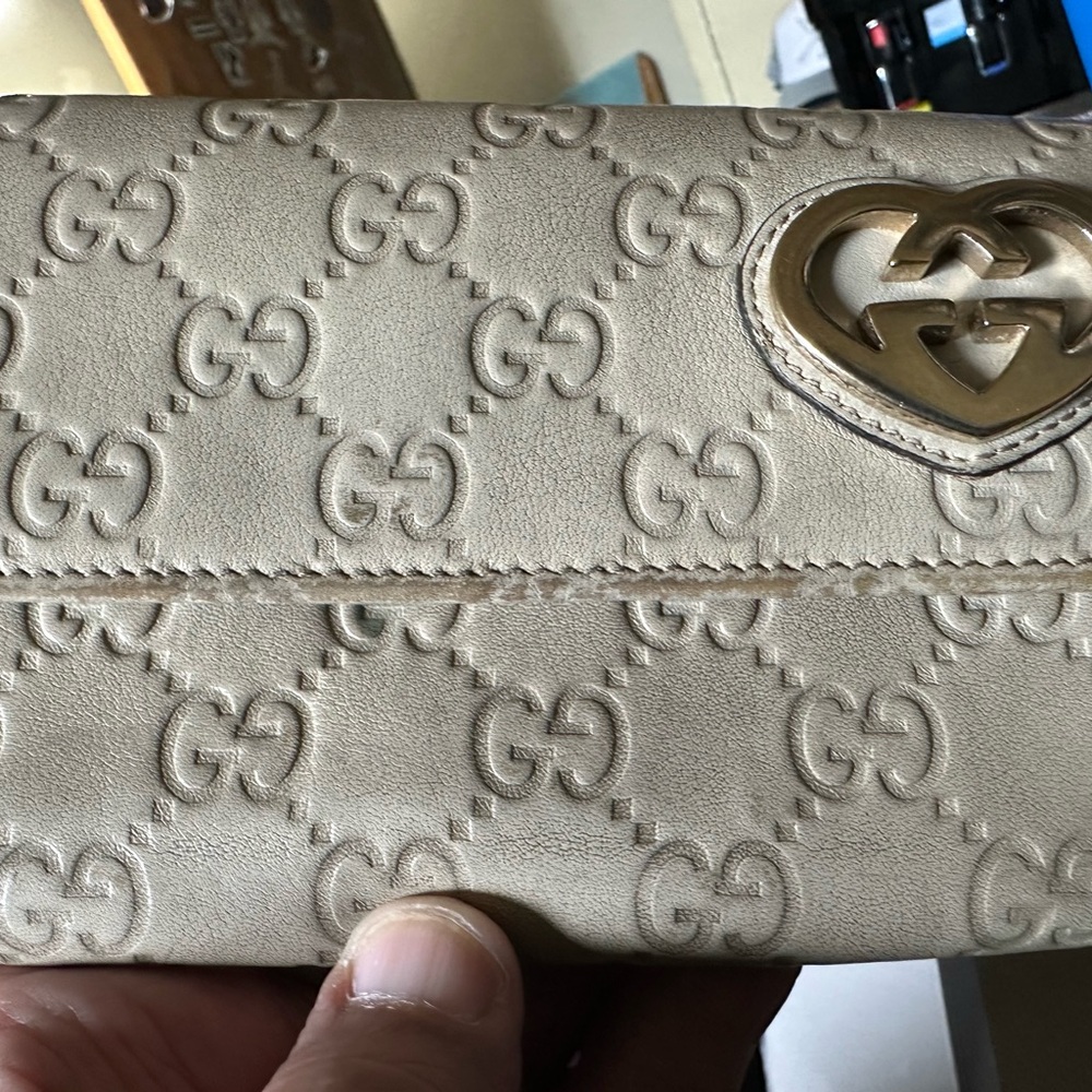 Gucci Heart Guccisima Long Wallet Authentic